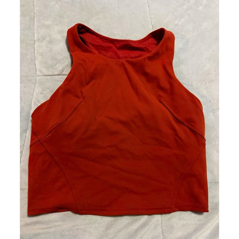 lululemon athletica Orange Solid Logo Wireless Pullover Sports Bra Women’s 6